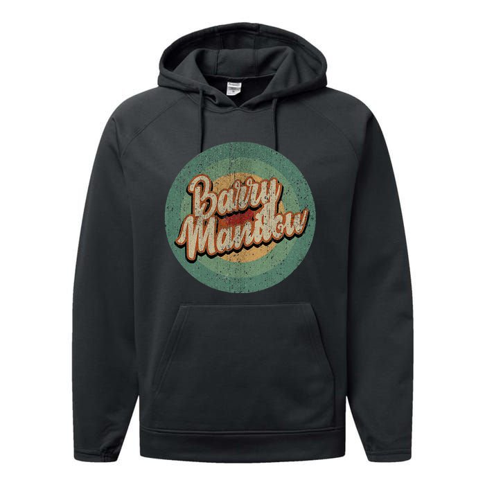 Barry Manilow Circle Retro Performance Fleece Hoodie