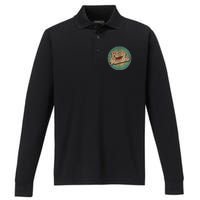 Barry Manilow Circle Retro Performance Long Sleeve Polo