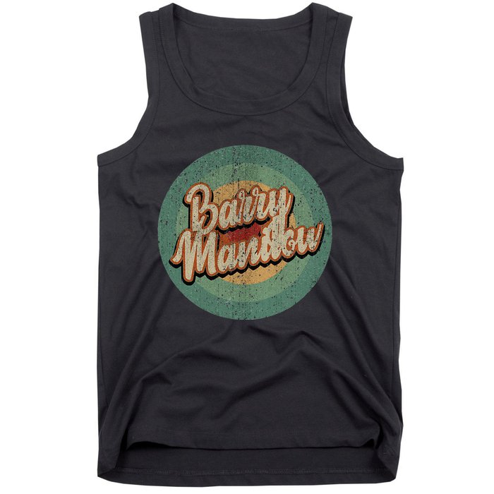 Barry Manilow Circle Retro Tank Top