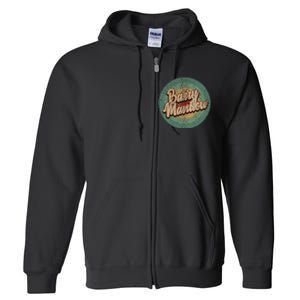 Barry Manilow Circle Retro Full Zip Hoodie