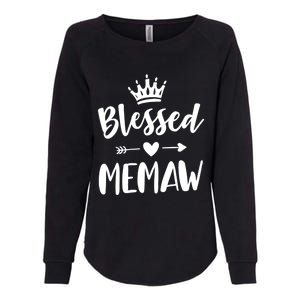 Blessed Memaw Cute Grandma Mothers Day Idea Memaw Gift Womens California Wash Sweatshirt