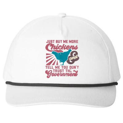 Buy Me Chickens And Tell Me You Don't Trust The Government Snapback Five-Panel Rope Hat