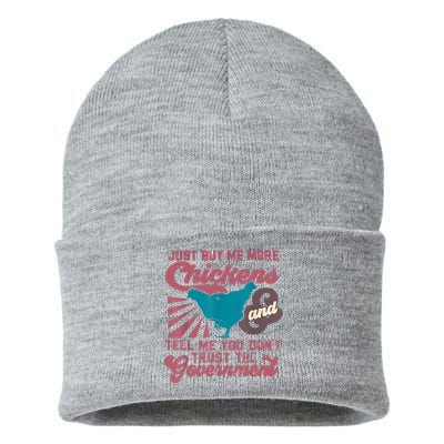 Buy Me Chickens And Tell Me You Don't Trust The Government Sustainable Knit Beanie