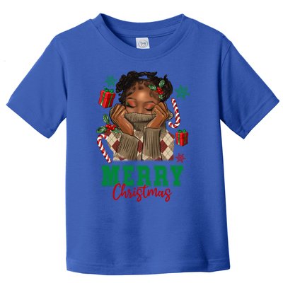 Black Merry Christmas Pajamas African American Gift Toddler T-Shirt