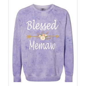 Blessed Memaw Cute Gift Mothers Day Funny Gift Cute Gift Colorblast Crewneck Sweatshirt