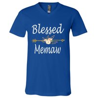 Blessed Memaw Cute Gift Mothers Day Funny Gift Cute Gift V-Neck T-Shirt