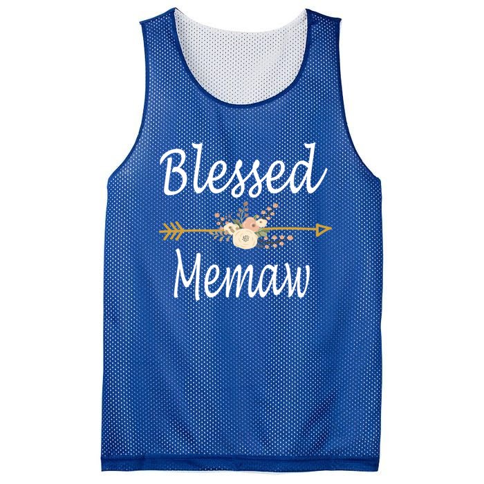 Blessed Memaw Cute Gift Mothers Day Funny Gift Cute Gift Mesh Reversible Basketball Jersey Tank