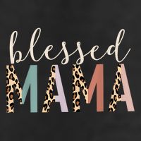 Blessed Mama Cute Leopard Print 7 Panel Mesh Trucker Snapback Hat