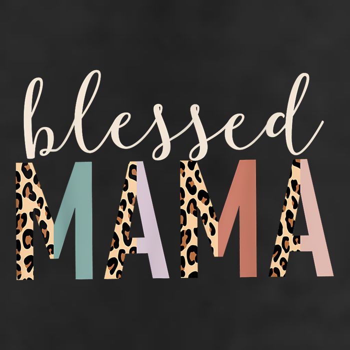 Blessed Mama Cute Leopard Print 7 Panel Mesh Trucker Snapback Hat