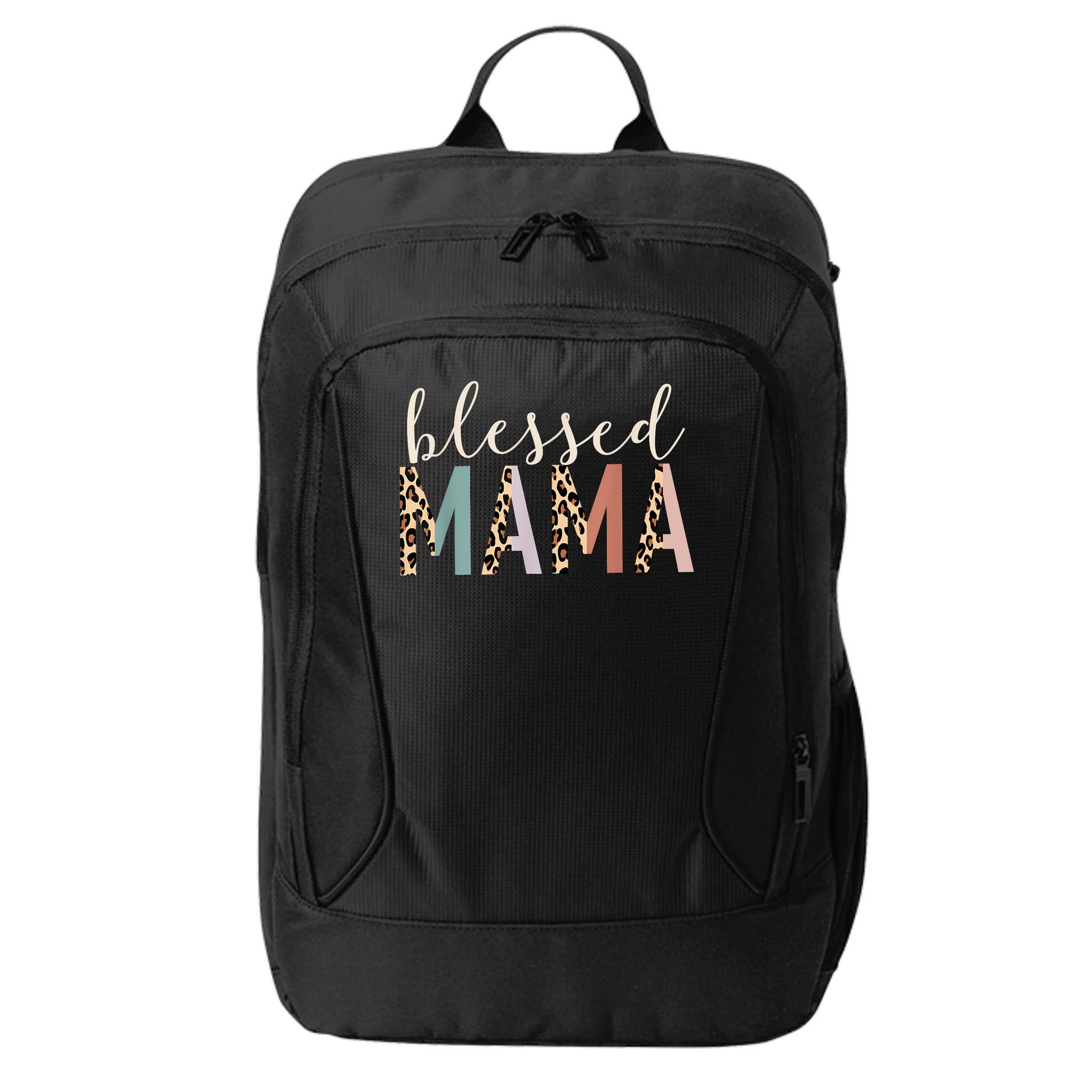 Blessed Mama Cute Leopard Print City Backpack