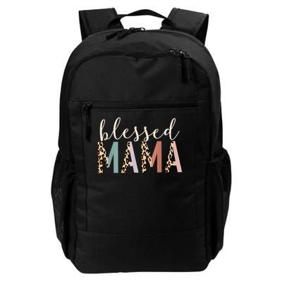 Blessed Mama Cute Leopard Print Backpack