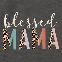 Blessed Mama Cute Leopard Print Vector Backpack