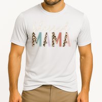 Blessed Mama Cute Leopard Print Cooling Performance Crew T-Shirt
