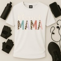 Blessed Mama Cute Leopard Print Cooling Performance Crew T-Shirt
