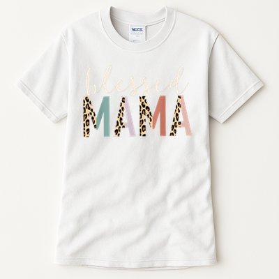 Blessed Mama Cute Leopard Print Tall T-Shirt