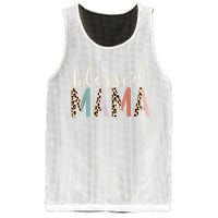 Blessed Mama Cute Leopard Print Mesh Reversible Basketball Jersey Tank