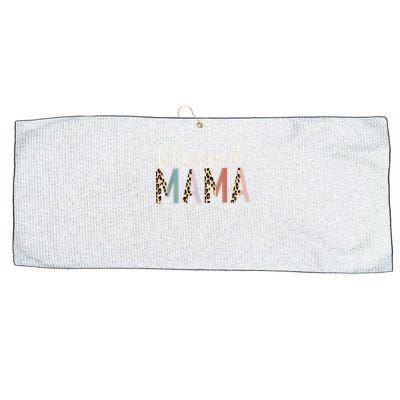 Blessed Mama Cute Leopard Print Large Microfiber Waffle Golf Towel