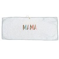 Blessed Mama Cute Leopard Print Large Microfiber Waffle Golf Towel