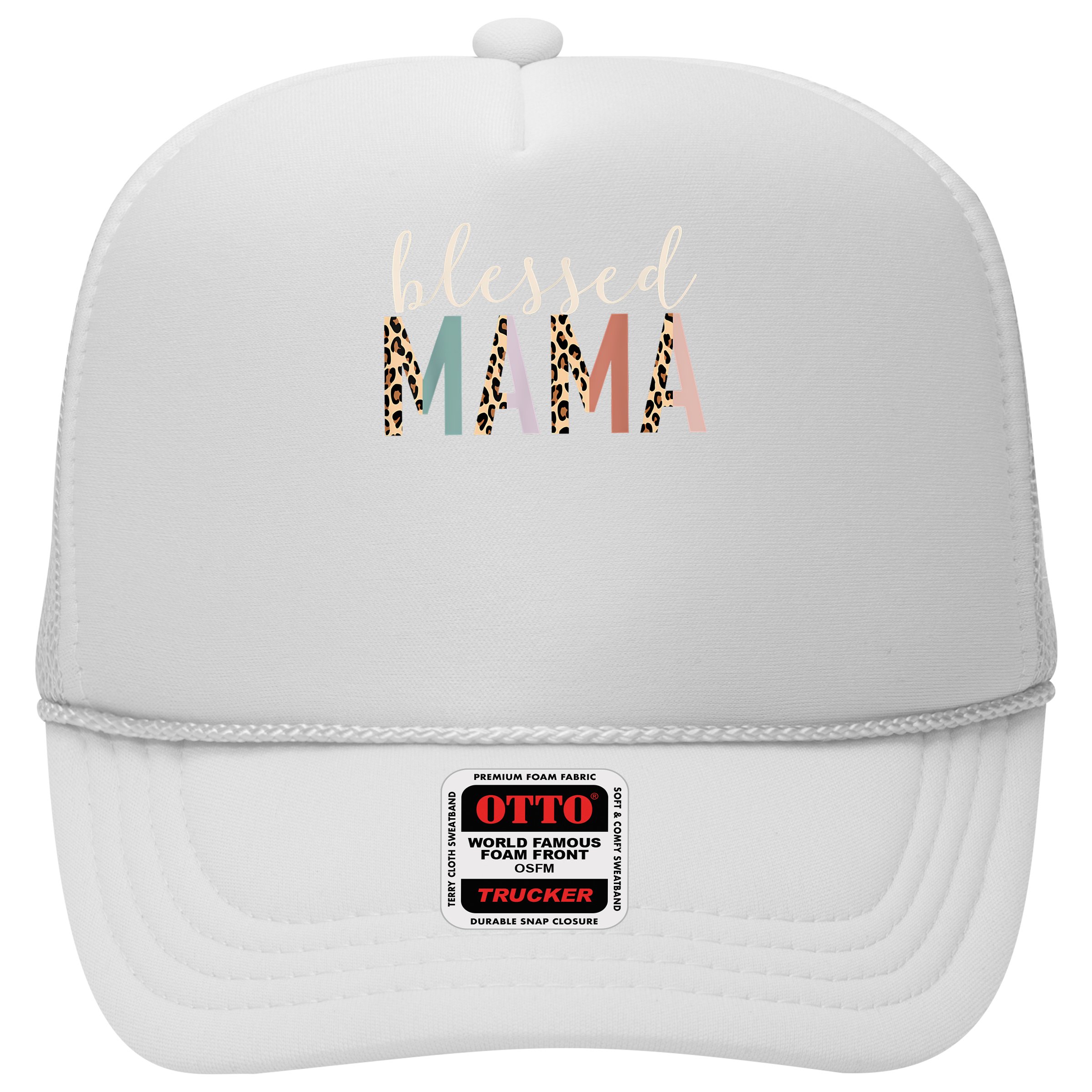 Blessed Mama Cute Leopard Print Hat