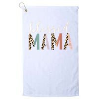 Blessed Mama Cute Leopard Print Golf Towel
