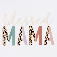 Blessed Mama Cute Leopard Print Golf Towel