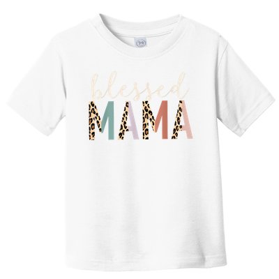 Blessed Mama Cute Leopard Print Toddler T-Shirt