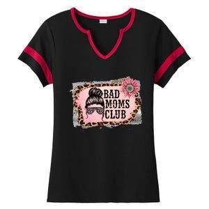 Bad Moms Club Member Funny Sarcastic Mom Friend Meaningful Gift Ladies Halftime Notch Neck Tee