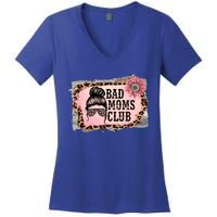 Bad Moms Club Member Funny Sarcastic Mom Friend Meaningful Gift Women's V-Neck T-Shirt