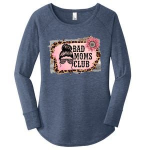 Bad Moms Club Member Funny Sarcastic Mom Friend Meaningful Gift Women's Perfect Tri Tunic Long Sleeve Shirt