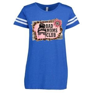 Bad Moms Club Member Funny Sarcastic Mom Friend Meaningful Gift Enza Ladies Jersey Football T-Shirt