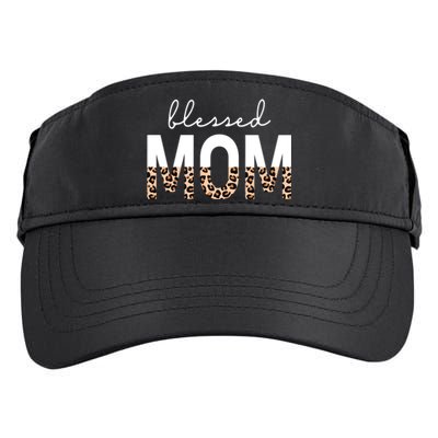 Blessed Mom Cheetah Print Gift Adult Drive Performance Visor