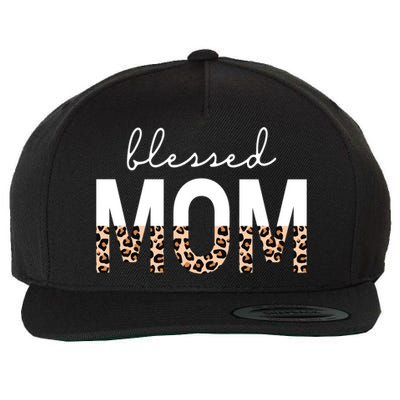 Blessed Mom Cheetah Print Gift Wool Snapback Cap