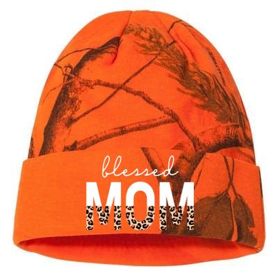 Blessed Mom Cheetah Print Gift Kati Licensed 12" Camo Beanie