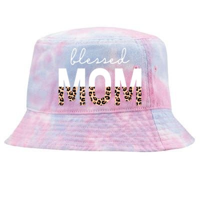 Blessed Mom Cheetah Print Gift Tie-Dyed Bucket Hat