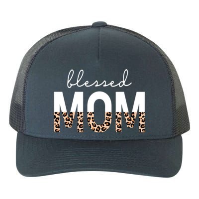 Blessed Mom Cheetah Print Gift Yupoong Adult 5-Panel Trucker Hat