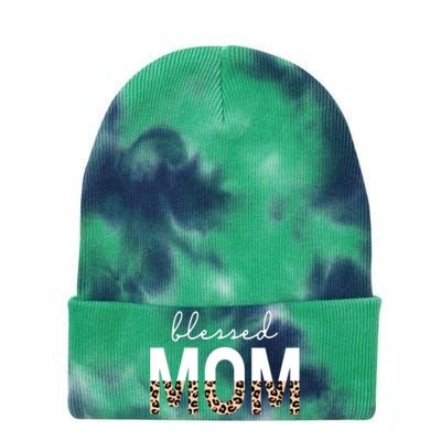 Blessed Mom Cheetah Print Gift Tie Dye 12in Knit Beanie