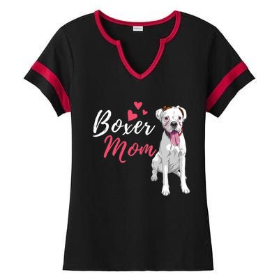 Boxer Mom Cute German Boxer Lover Dog Owner Ladies Halftime Notch Neck Tee