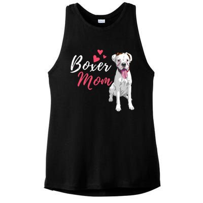 Boxer Mom Cute German Boxer Lover Dog Owner Ladies PosiCharge Tri-Blend Wicking Tank