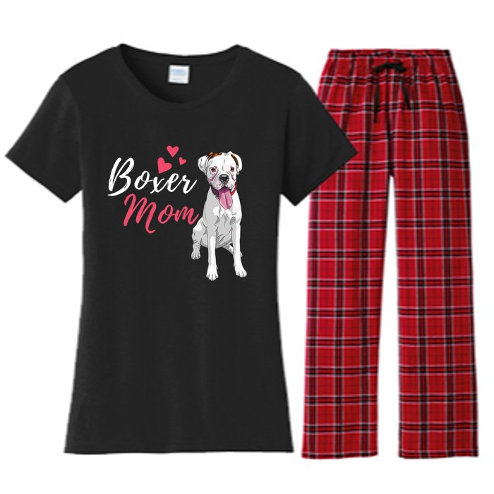 Boxer Mom Cute German Boxer Lover Dog Owner Women's Flannel Pajama Set