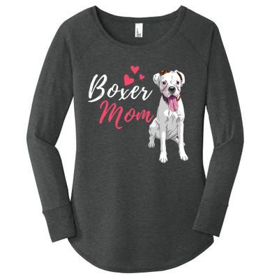 Boxer Mom Cute German Boxer Lover Dog Owner Women's Perfect Tri Tunic Long Sleeve Shirt