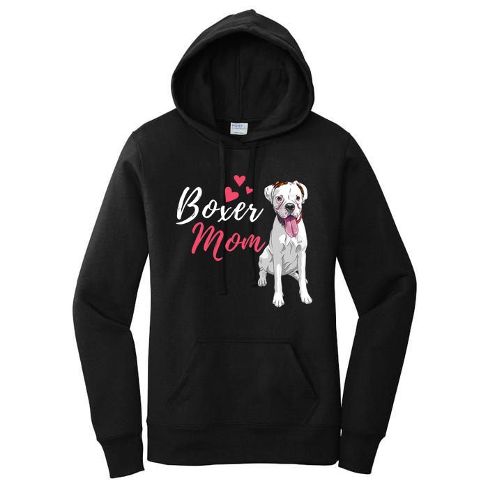 Boxer Mom Cute German Boxer Lover Dog Owner Women's Pullover Hoodie