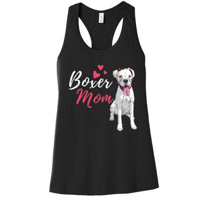 Boxer Mom Cute German Boxer Lover Dog Owner Women's Racerback Tank