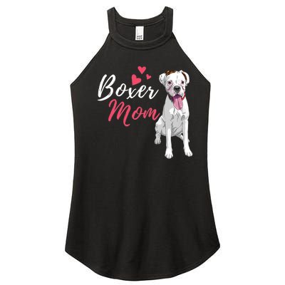 Boxer Mom Cute German Boxer Lover Dog Owner Women's Perfect Tri Rocker Tank