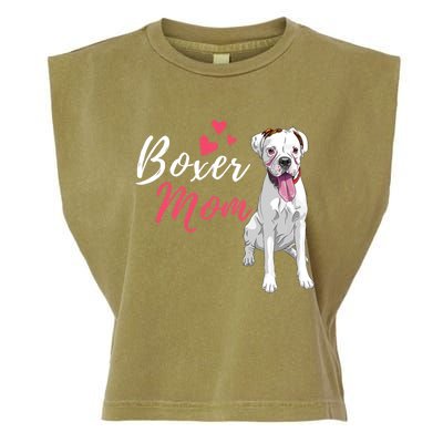 Boxer Mom Cute German Boxer Lover Dog Owner Garment-Dyed Women's Muscle Tee