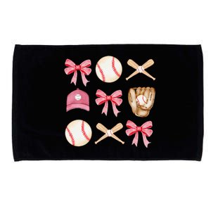 Baseball Mom Coquette Mothers Day Women Baseball Mama Microfiber Hand Towel