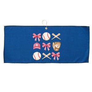 Baseball Mom Coquette Mothers Day Women Baseball Mama Large Microfiber Waffle Golf Towel