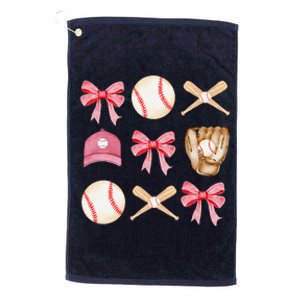 Baseball Mom Coquette Mothers Day Women Baseball Mama Platinum Collection Golf Towel