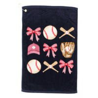 Baseball Mom Coquette Mothers Day Women Baseball Mama Platinum Collection Golf Towel