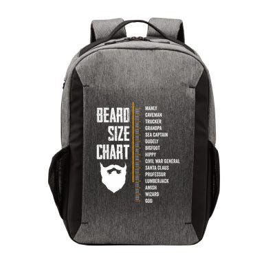 Beard Measurement Chart Beard Length Funny Growth Chart Vector Backpack
