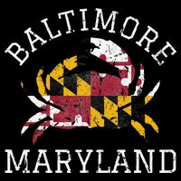 Baltimore Maryland Crab State Flag Home Travel Vintage Doggie Tank